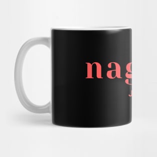 Nagoya Japan Simple Red Text Design Mug